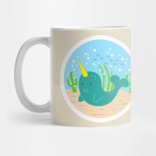 Sweet Narwhal Face Mug